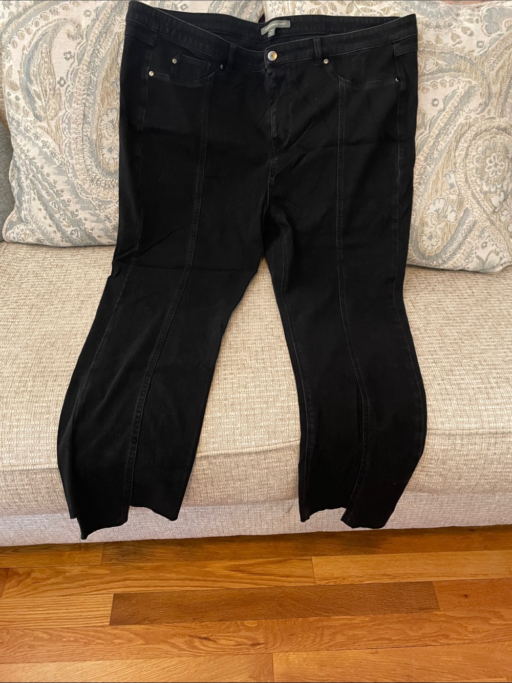 Kate & Mallory Black High-Rise Jeans with Snap Closure 2x